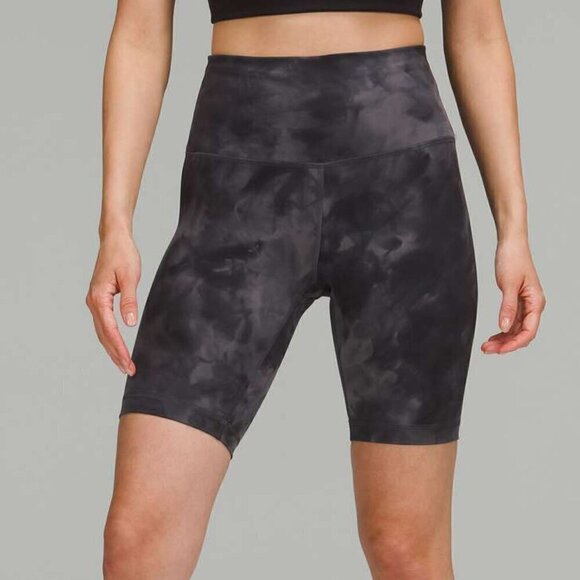 NWT Lululemon Wunder Train High-Rise Short 8"- 0 Diamond Dye Pitch Grey Graphite - Picture 1 of 8